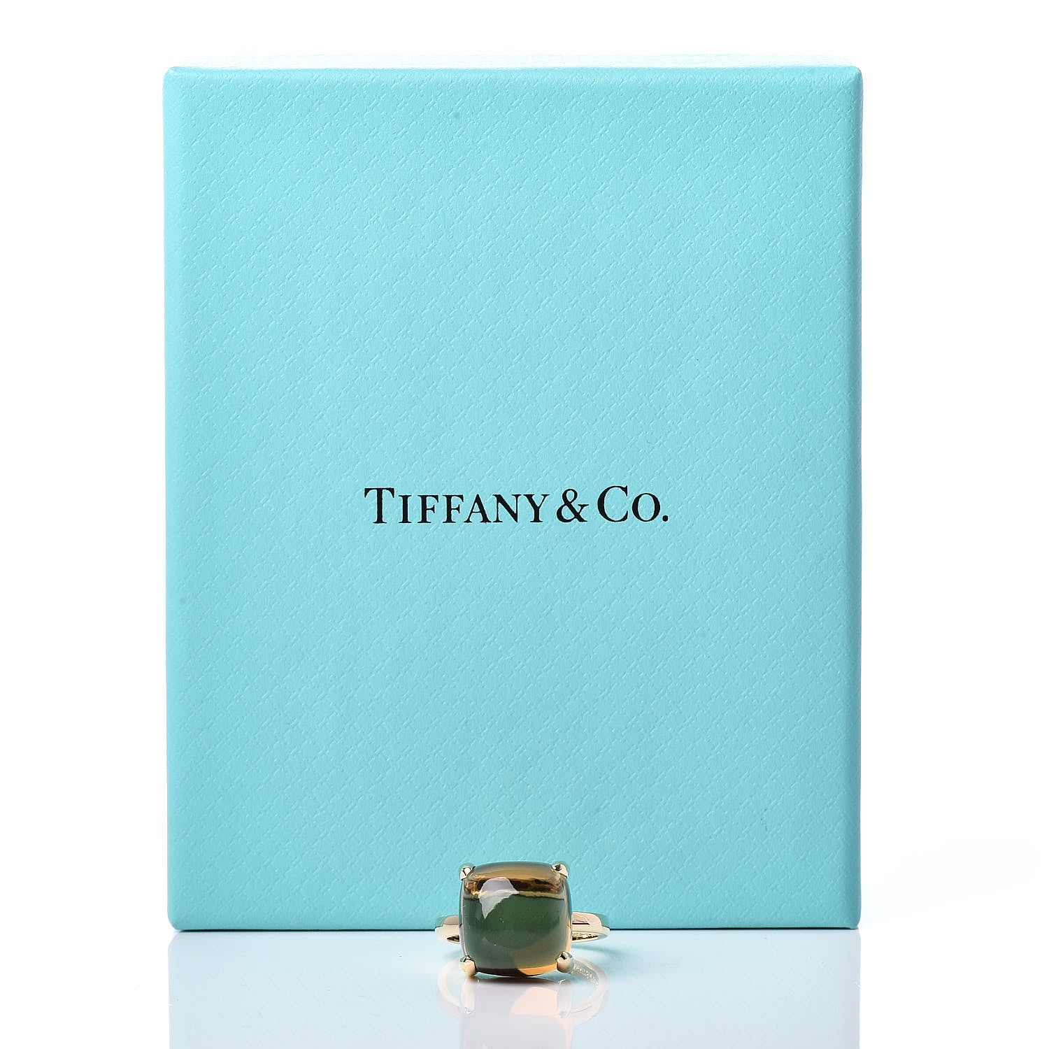 Tiffany 18K Yellow Gold Citrine 12mm Paloma Picasso Sugar Stacks Ring 50 5.5 7 of 7