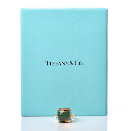 Tiffany 18K Yellow Gold Citrine 12mm Paloma Picasso Sugar Stacks Ring 50 5.5 7 of 7