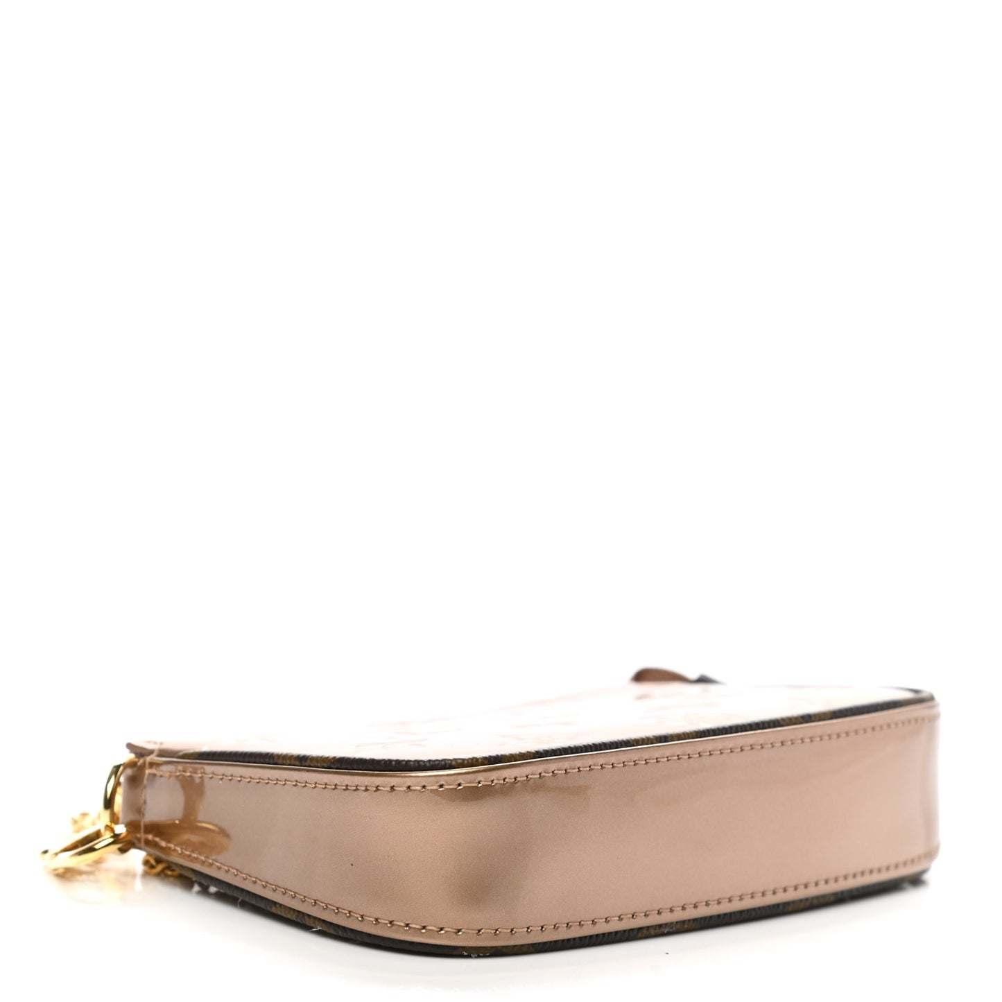 Metallic Vernis Mini Pochette Accessories Rose Gold