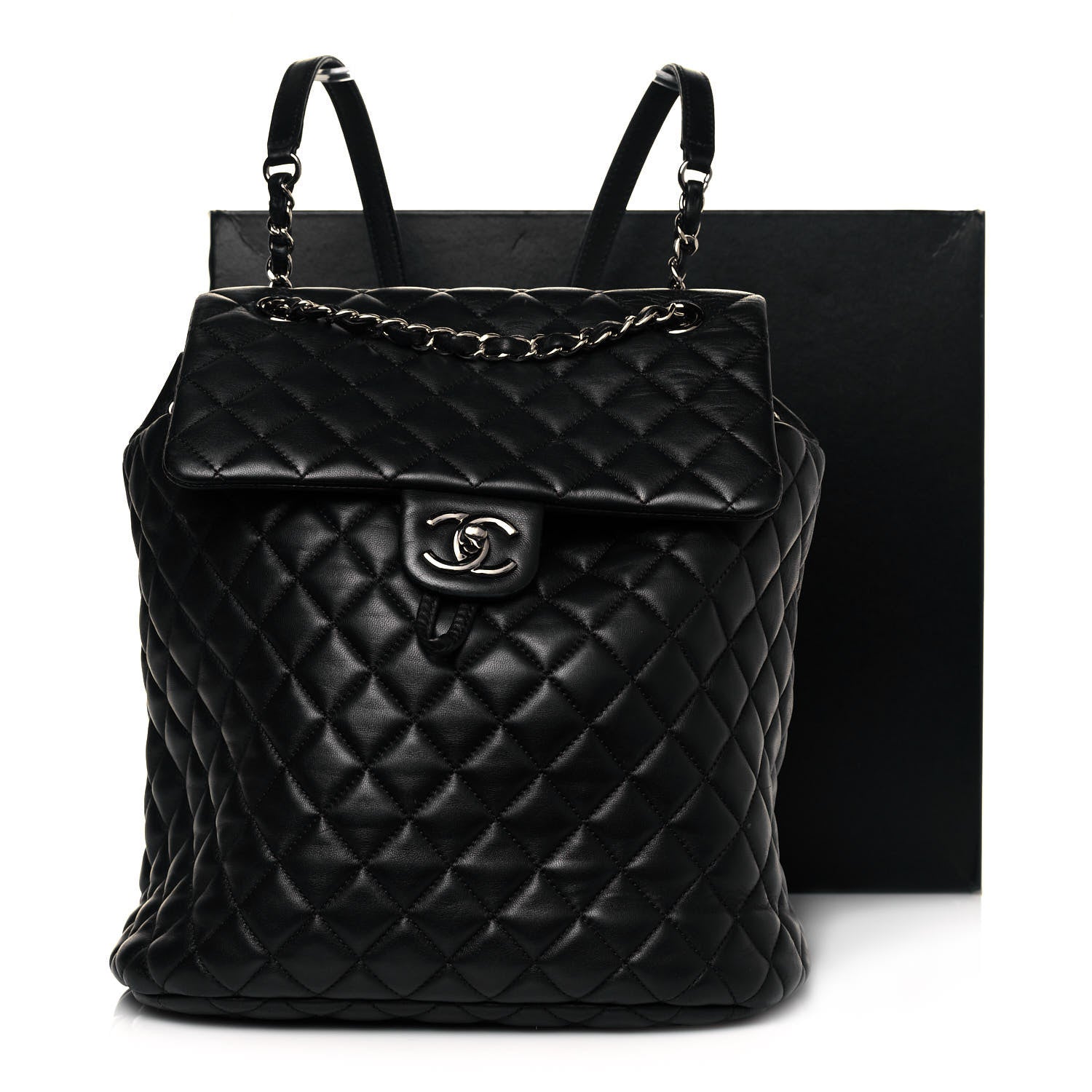 Chanel Lambskin Quilted Large Urban Spirit Backpack Black 13 of 13