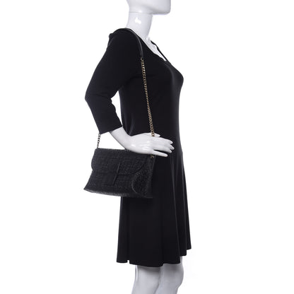 Loewe Goatskin Embossed Avenue Shoulder Bag Black 2 of 11
