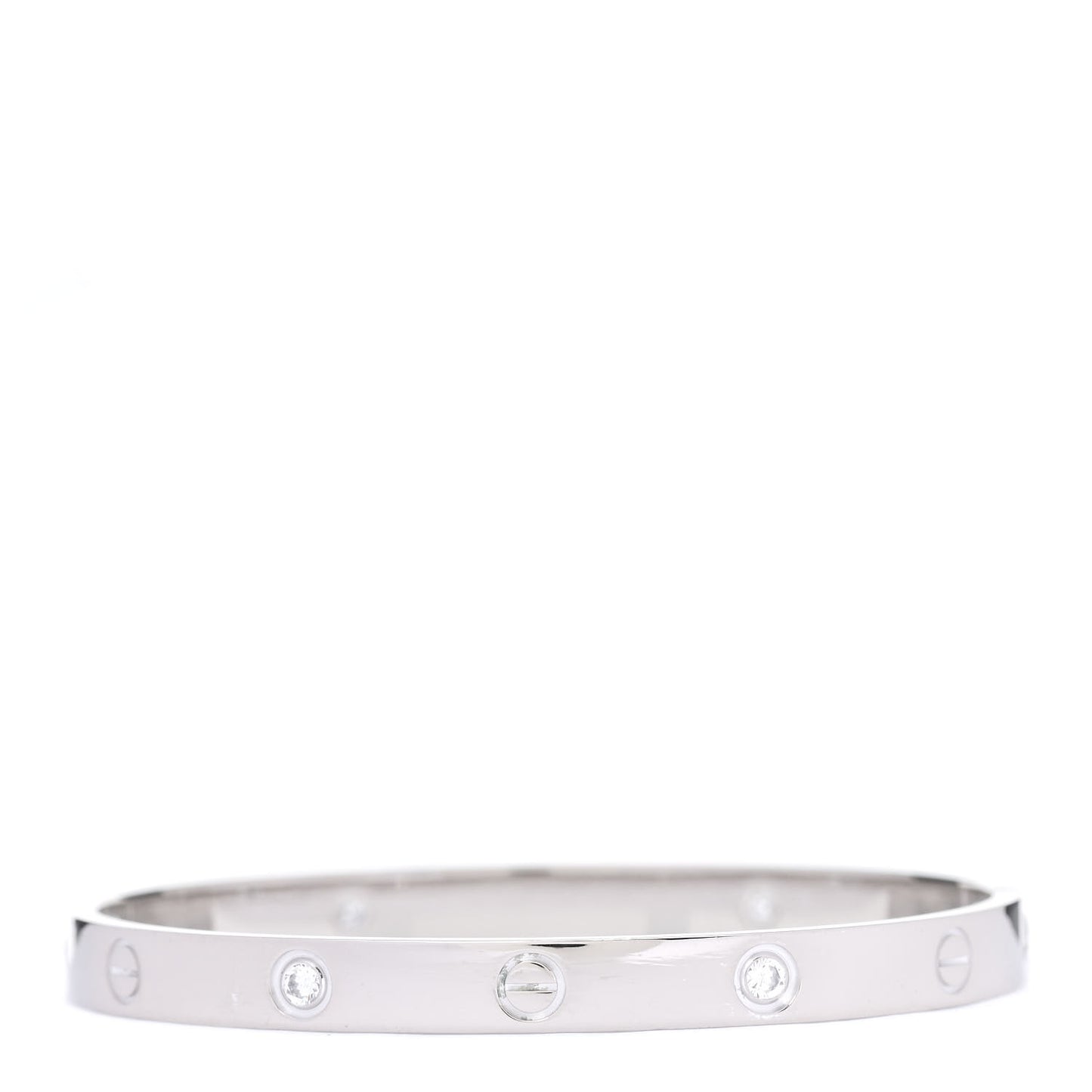 18K White Gold 4 Diamond LOVE Bracelet 18