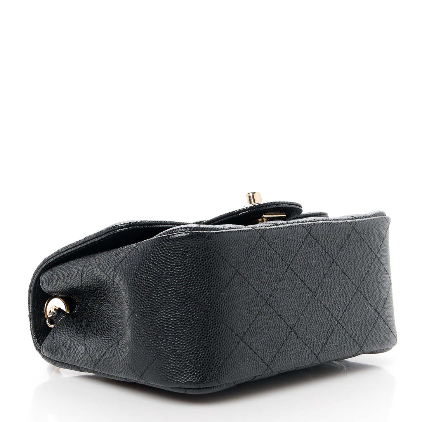 Caviar Quilted Mini Square Flap Black