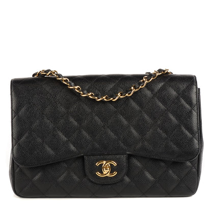 Chanel Caviar Quilted Jumbo Single Flap Black 1 of 8