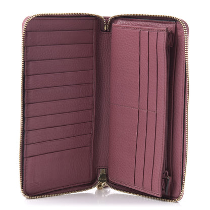 Gucci Pebbled Calfskin Soho Zip Around Wallet Peonia Flower 5 of 11