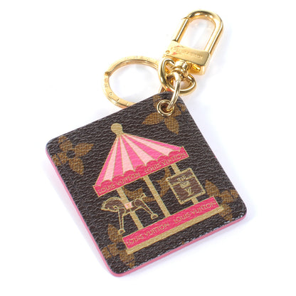Louis Vuitton Monogram Illustre Carousel Bag Charm Key Ring Pink 1 of 5