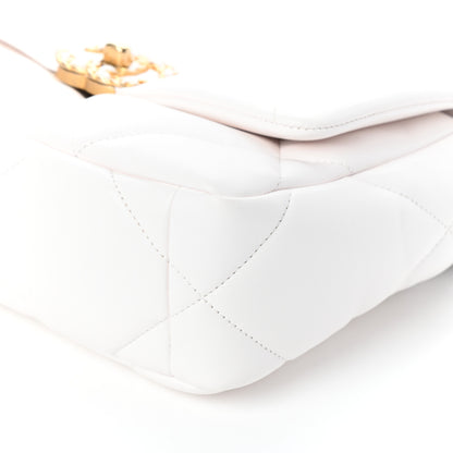 Chanel Lambskin Quilted Medium Chanel 19 Flap White 10 of 11