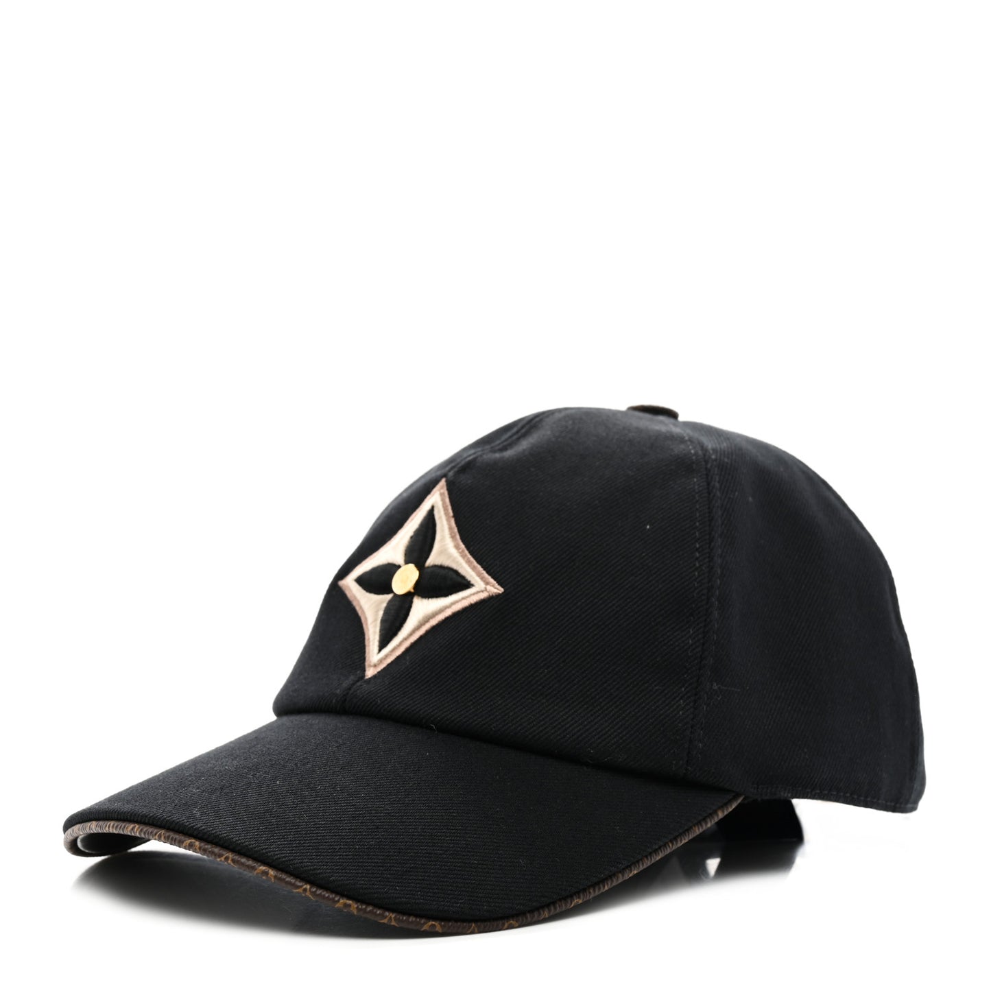 Monogram Cotton Jacquard Embroidered LV Day Cap M Black
