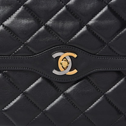 Chanel Lambskin Quilted Medium Double Flap Bag Black 17 of 17