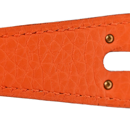 Hermes Taurillon Clemence Lindy 26 Orange 7 of 13