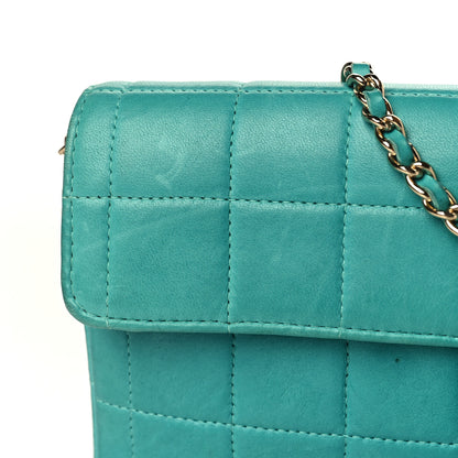 Chanel Lambskin East West Chocolate Bar Flap Turquoise 11 of 11