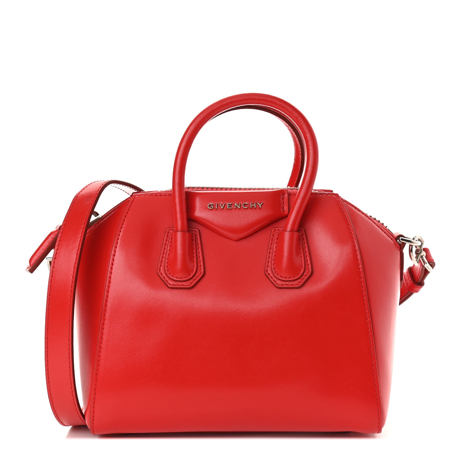 Givenchy Shiny Lord Calfskin Mini Antigona Red 1 of 9