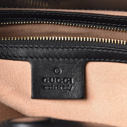 Gucci Nappa Bamboo Web Medium Nymphaea Top Handle Bag Black 6 of 13