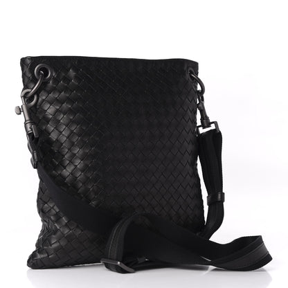 Bottega Veneta Nappa Intrecciato VN Crossbody Messenger Bag Black 3 of 17