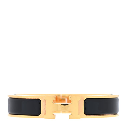 Hermes Enamel Narrow Clic Clac H Bracelet PM Black 1 of 5