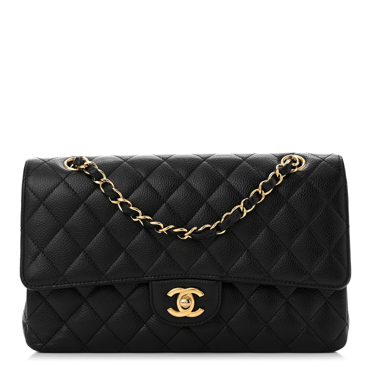 Chanel Caviar Quilted Medium Double Flap Black 1 of 11