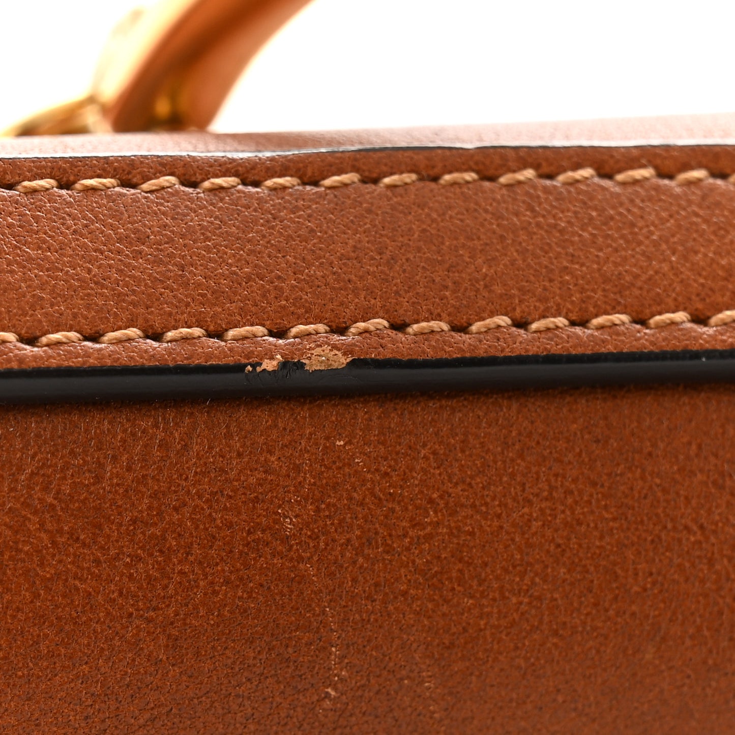 Calfskin Suede Medium Nile Bracelet Bag Caramel