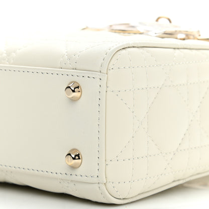Christian Dior Lambskin Cannage Mini Lady Dior White 10 of 12