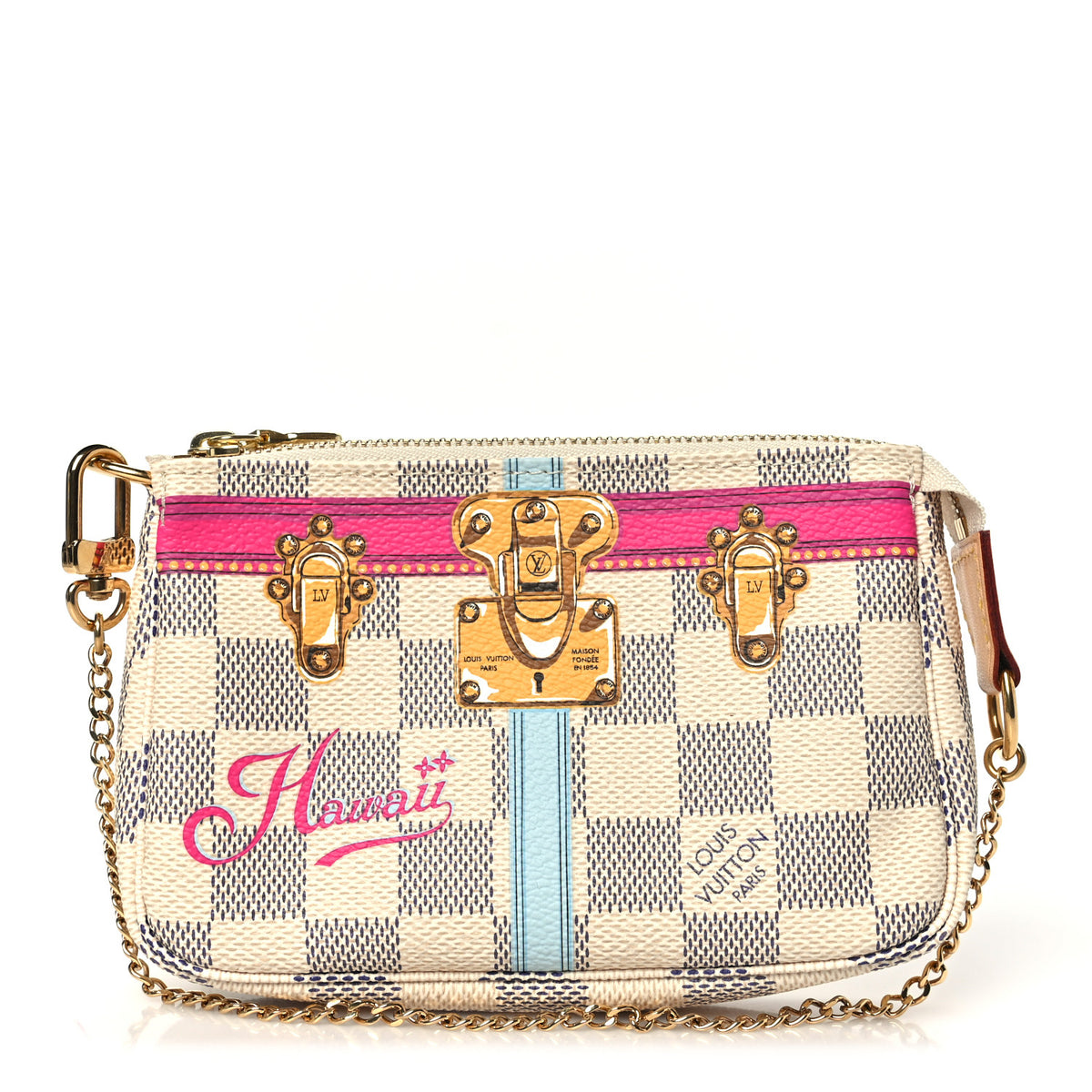 Damier Azur Summer Trunks Hawaii Mini Pochette Accessories