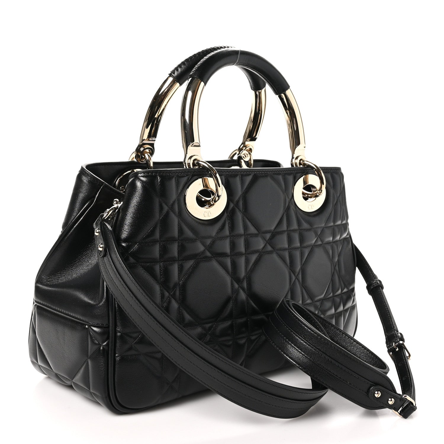 Christian Dior Calfskin Cannage Medium The Lady 95.22 Black 3 of 9