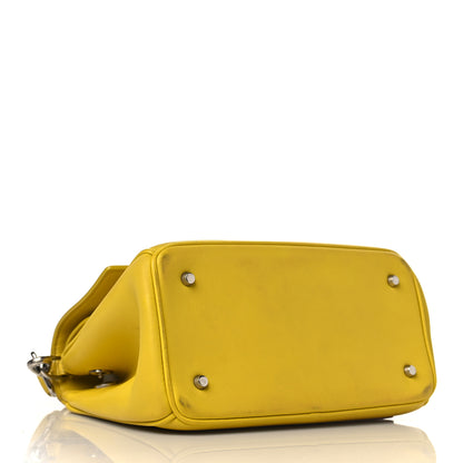 Christian Dior Smooth Calfskin Bi-Color Mini Be Dior Flap Bright Yellow Rose Dragee 4 of 12