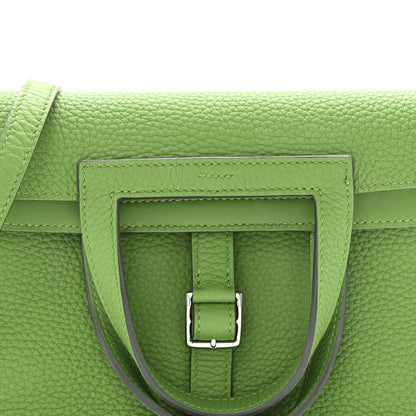 Hermes Taurillon Clemence Halzan 25 Vert Yucca 7 of 12