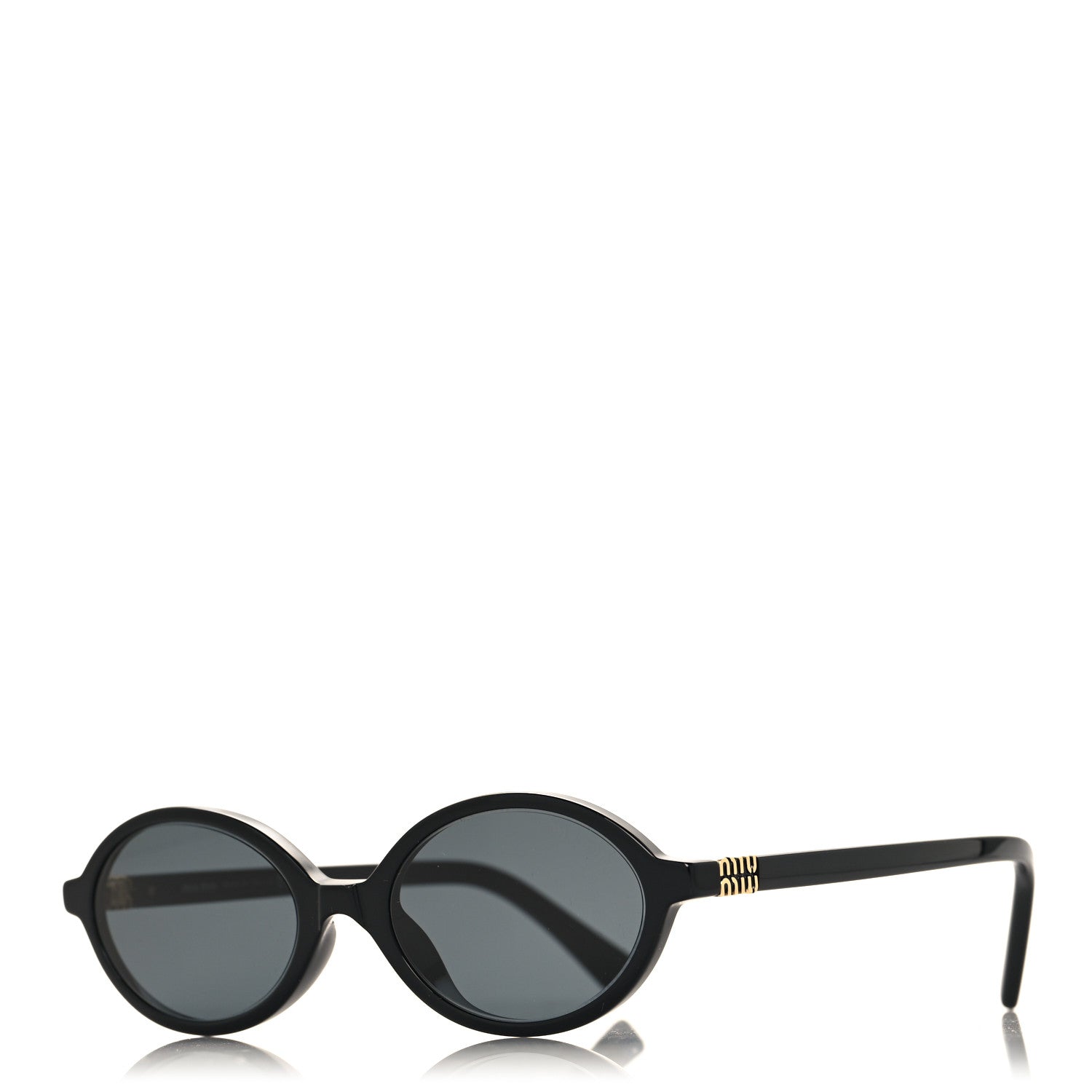 Miu Miu Acetate Oval Regard Sunglasses SMU04Z Slate Gray 1 of 7