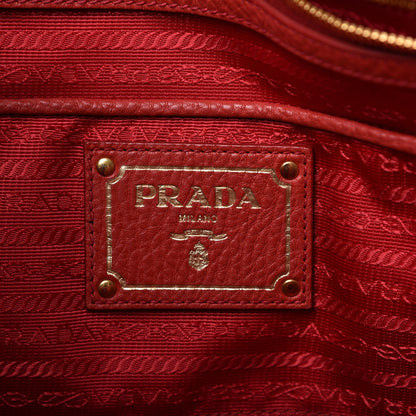 Prada Vitello Daino Tote Rosso 8 of 9