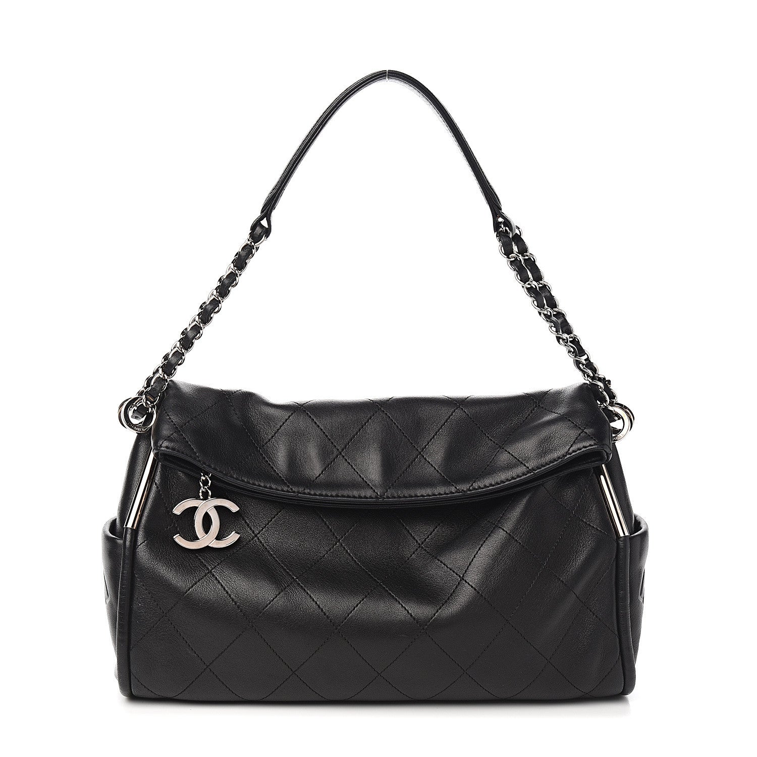 Chanel Lambskin Stitched Medium Ultimate Soft Tote Black 1 of 9