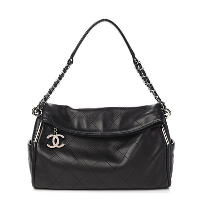 Chanel Lambskin Stitched Medium Ultimate Soft Tote Black 1 of 9