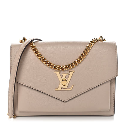 Louis Vuitton Soft Calfskin Mylockme Chain Bag BB Greige 1 of 10