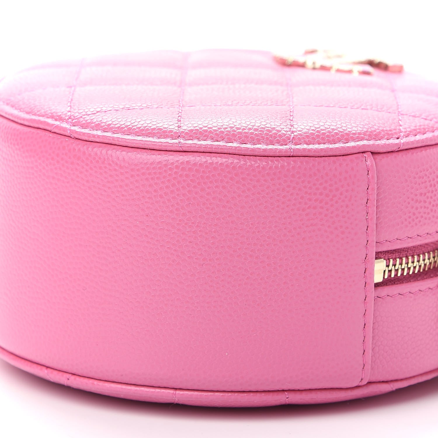 Chanel Caviar Quilted Gripoix CC Round Clutch With Chain Pink 9 of 9