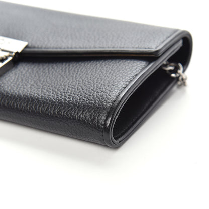MCM Grained Calfskin Large Patricia Wallet On Chain Black 8 of 10