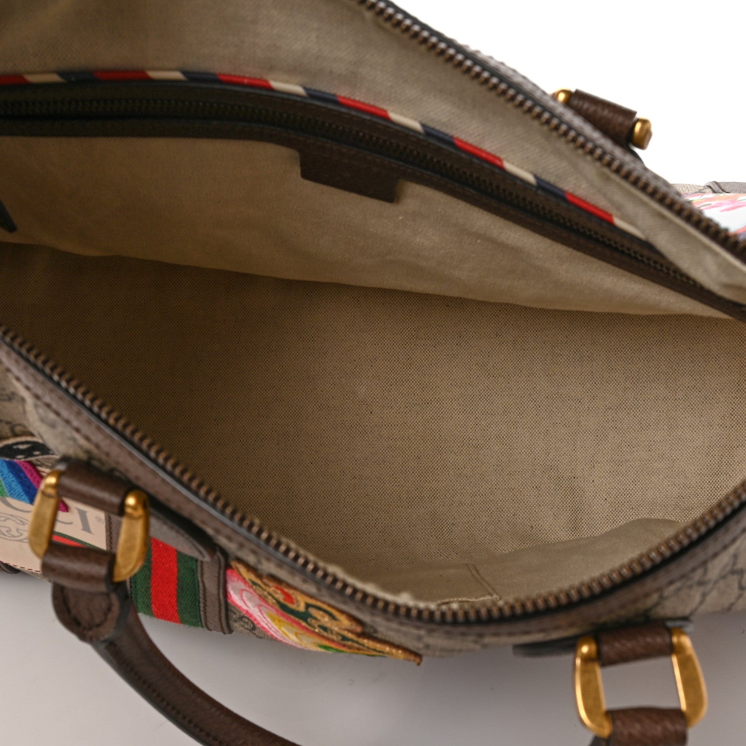 Gucci Soft GG Supreme Monogram Courrier Medium Duffle Bag Beige New Acero Multicolor 4 of 8
