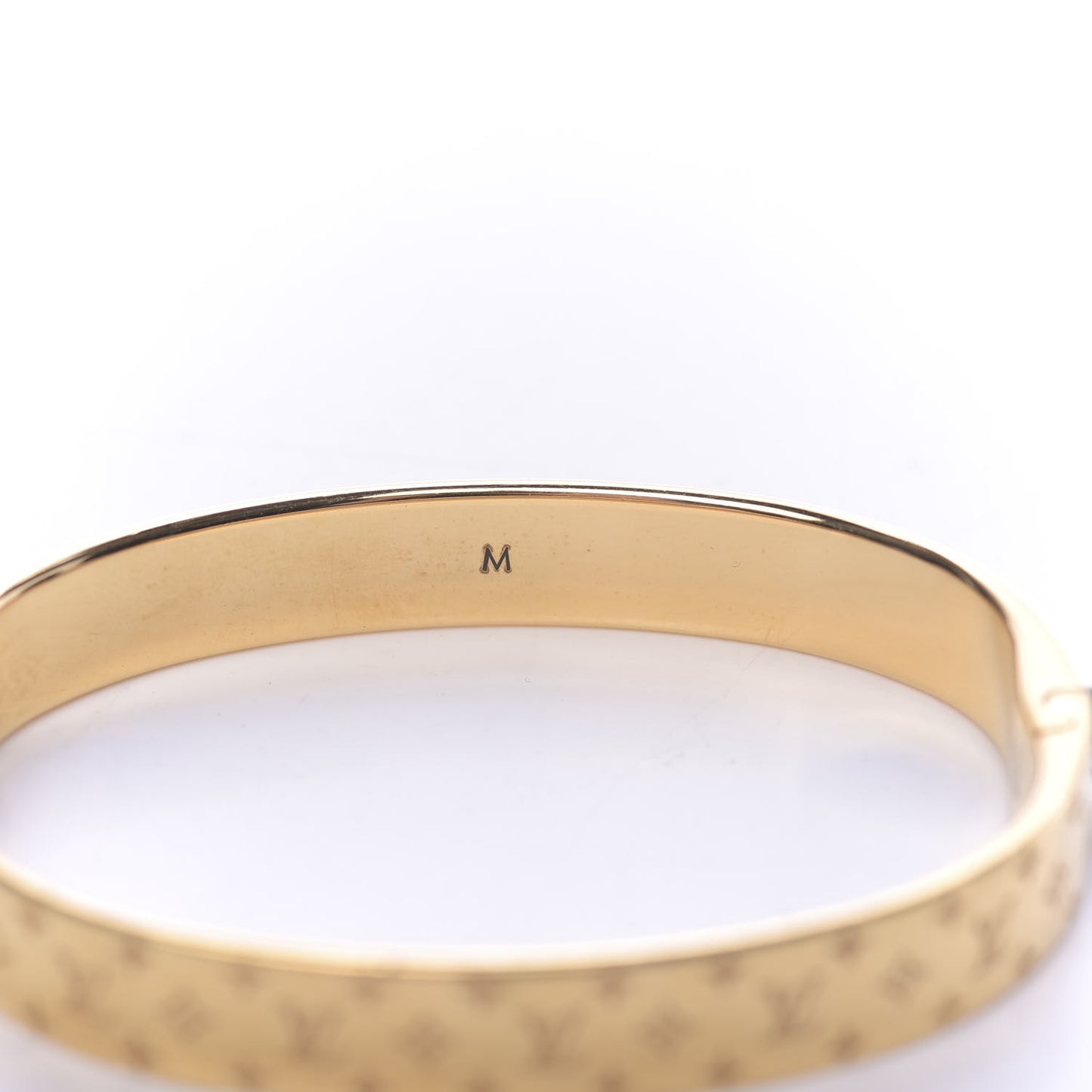 Brass Monogram Nanogram Cuff M Gold