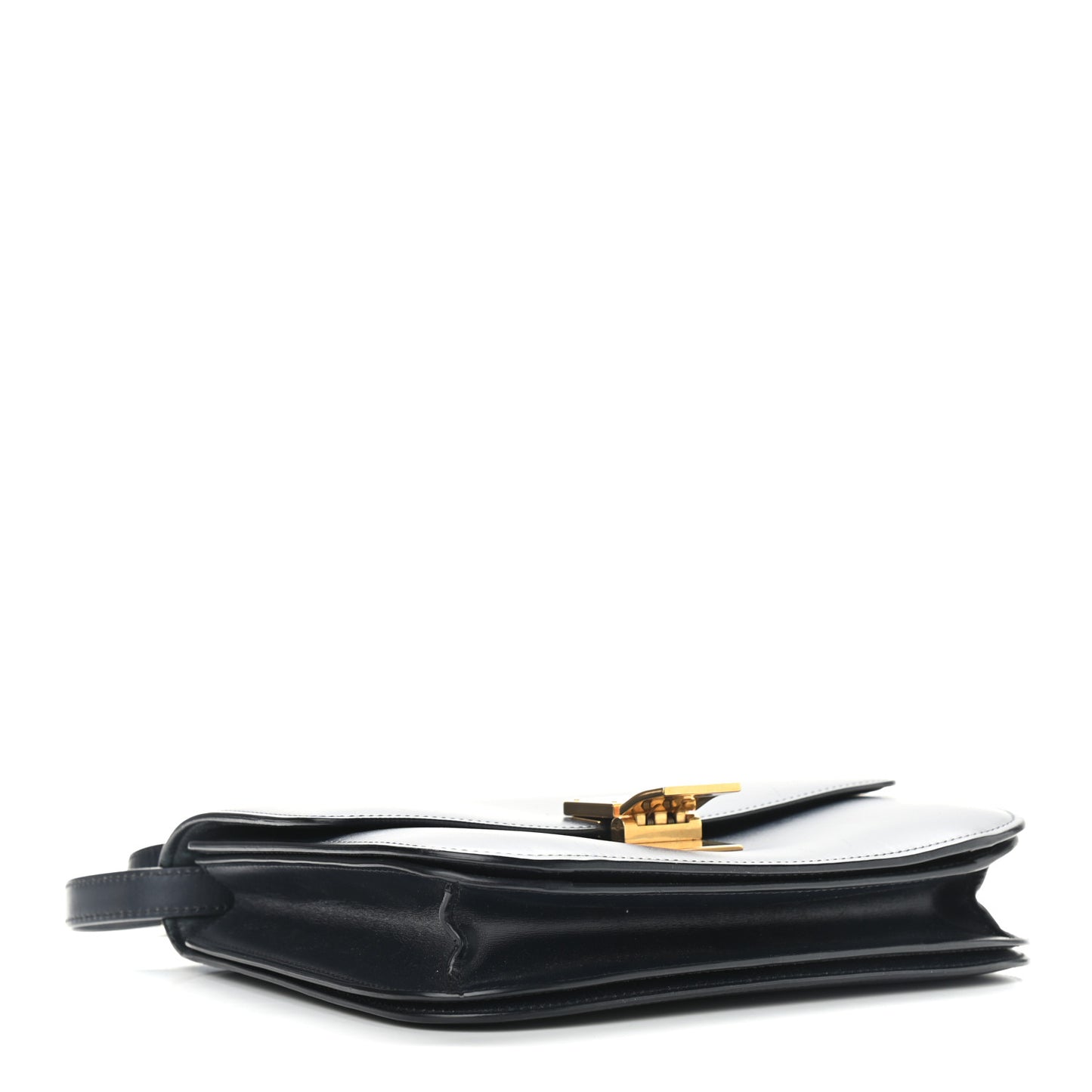 Box Calfskin Medium Classic Box Flap Bag Navy