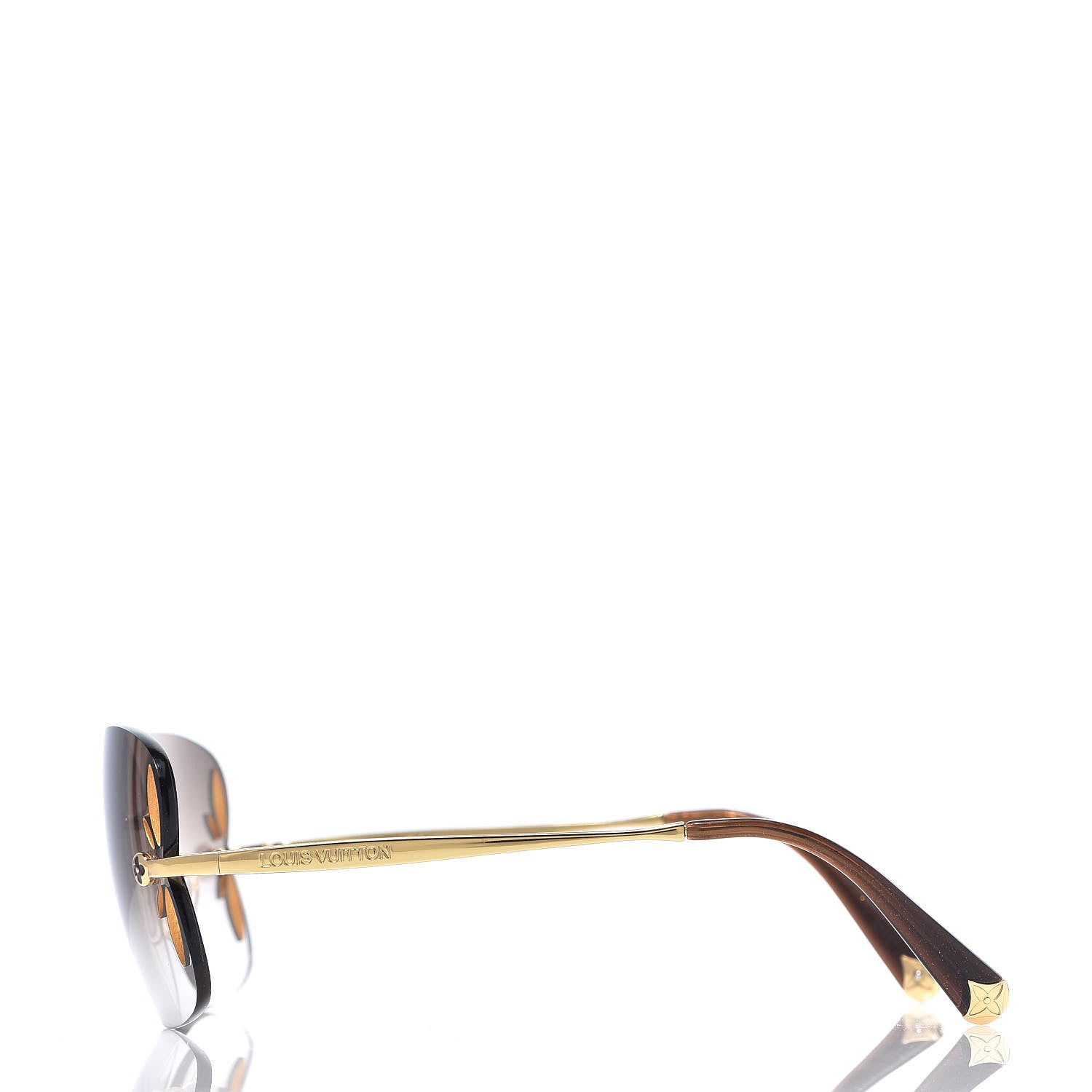 Louis Vuitton Lily Sunglasses Z0371U Brown Glitter 530078