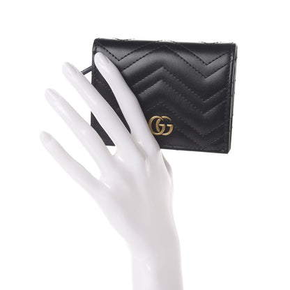Gucci Calfskin Matelasse GG Marmont Card Case Wallet Black 2 of 6