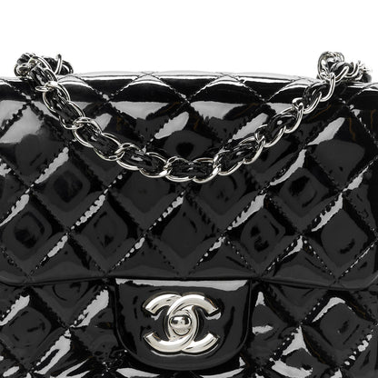 Chanel Patent Calfskin Quilted Mini Square Flap Black 9 of 11