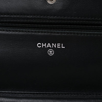 Chanel Patent Quilted Brilliant Wallet On Chain WOC Black 6 of 12