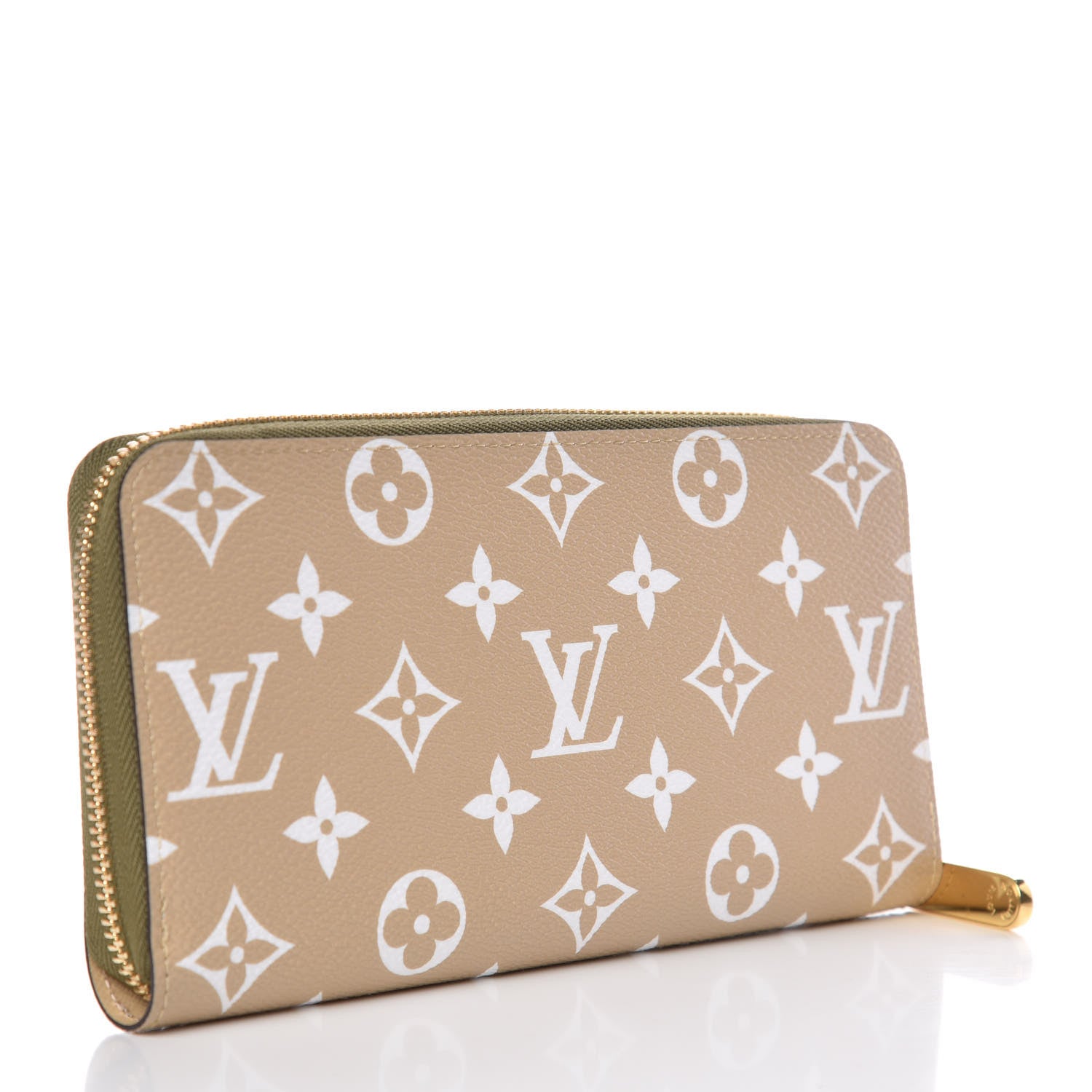 Louis Vuitton Monogram Giant Zippy Wallet Kaki White 3 of 8