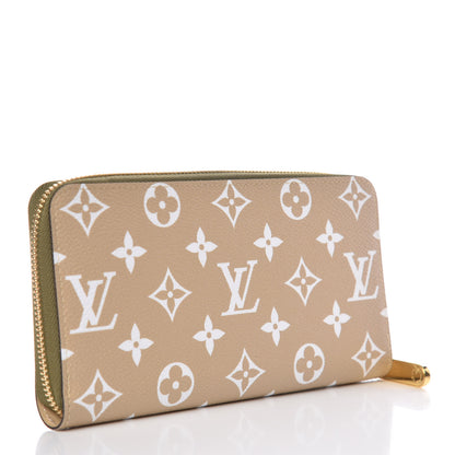 Louis Vuitton Monogram Giant Zippy Wallet Kaki White 3 of 8