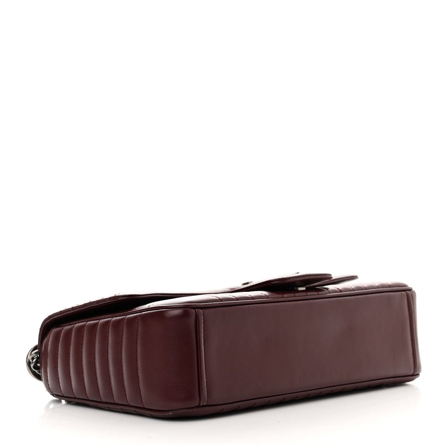 Soft Calfskin Impunture Diagramme Large Chain Flap Shoulder Bag Granato