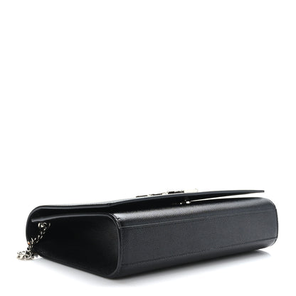 Saint Laurent Grain De Poudre Medium Classic Monogram Kate Satchel Black 4 of 8