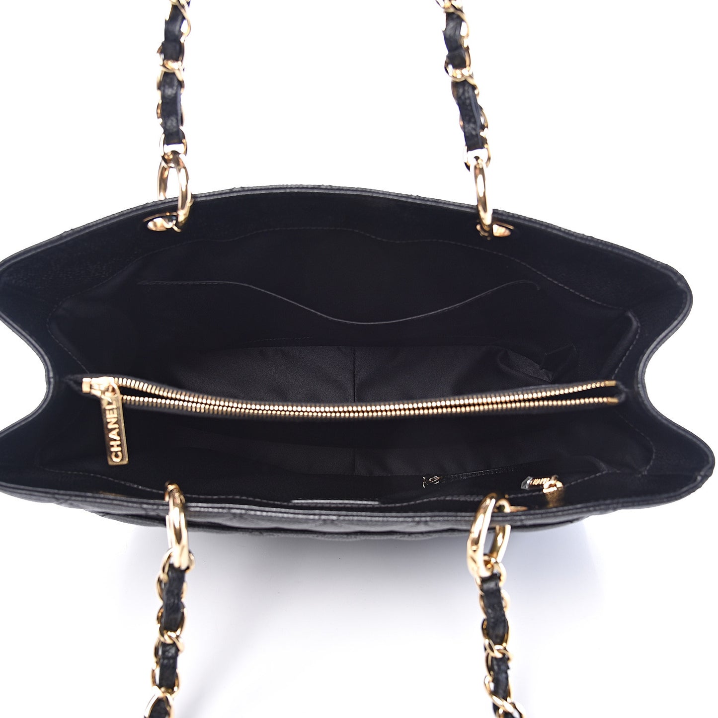 Caviar Quilted Grand Shopping Tote GST Black