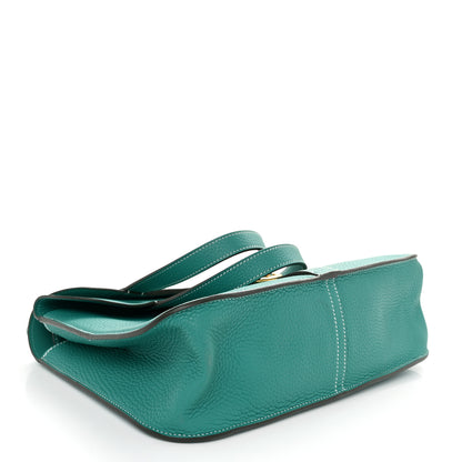 Hermes Taurillon Clemence Halzan 31 GM Vert Verone 4 of 10