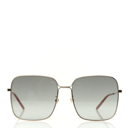 Gucci Metal Square Frame Sunglasses GG0443S Gold Grey 2 of 7