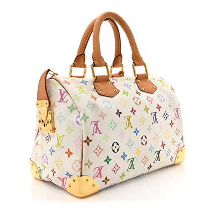Louis Vuitton Monogram Multicolor Speedy 30 White 3 of 11