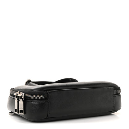 Valentino Garavani Calfskin Lacquered Vlogo Crossbody Bag Black 4 of 9