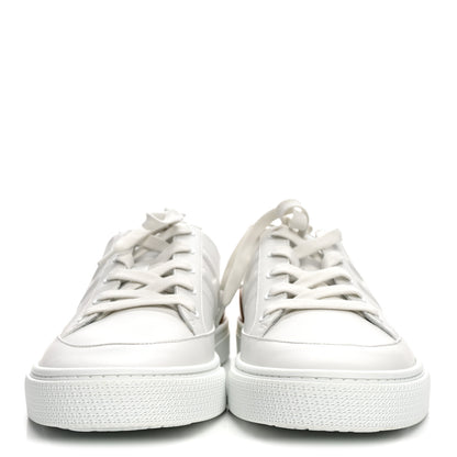 Hermes Calfskin Mens Deep Sneakers 44 White Gold 3 of 8
